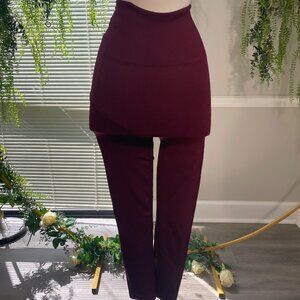 Zenana Outfitters | Full Length Cotton Solid Leggings in DK Burgundy